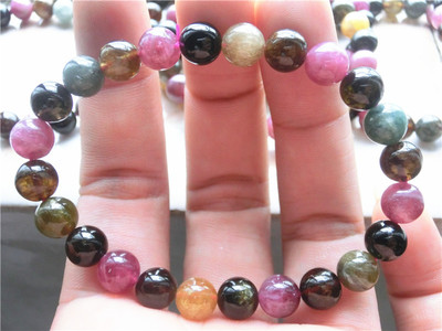 碧璽手鏈 純天然水晶寶石的批發(fā)商機